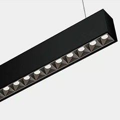luminaria lineal suspendida